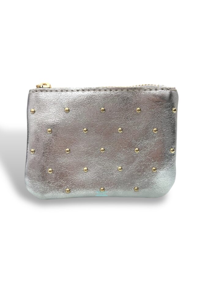 Monedero tachas plata