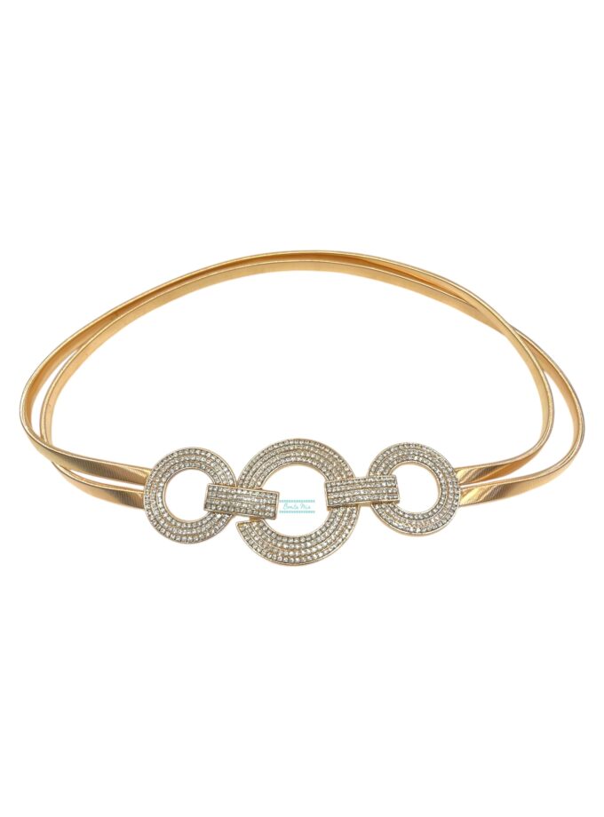 Cinturón strass dorado