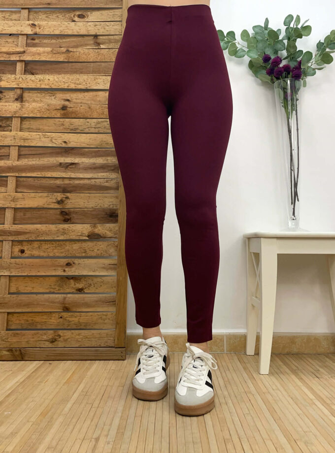 Legging punto burdeos