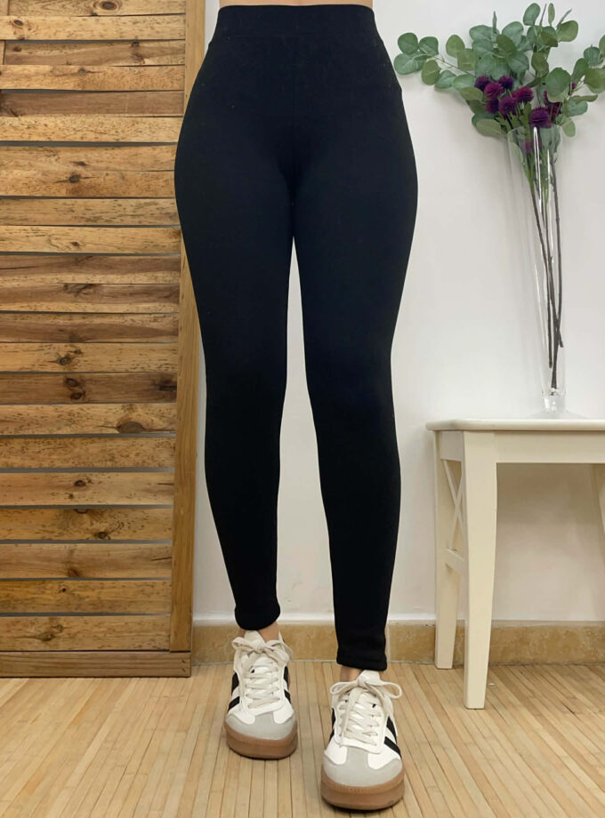 Legging negro afelpado