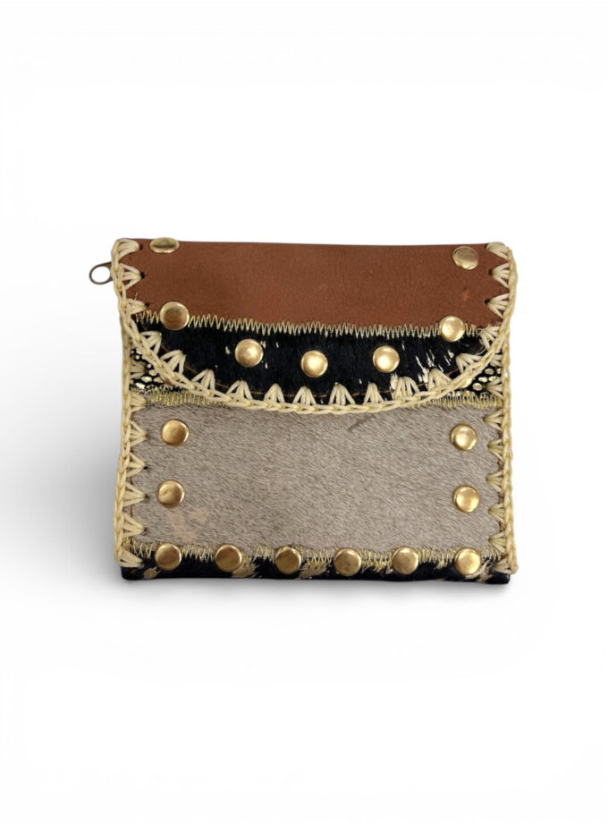 Monedero piel tachas