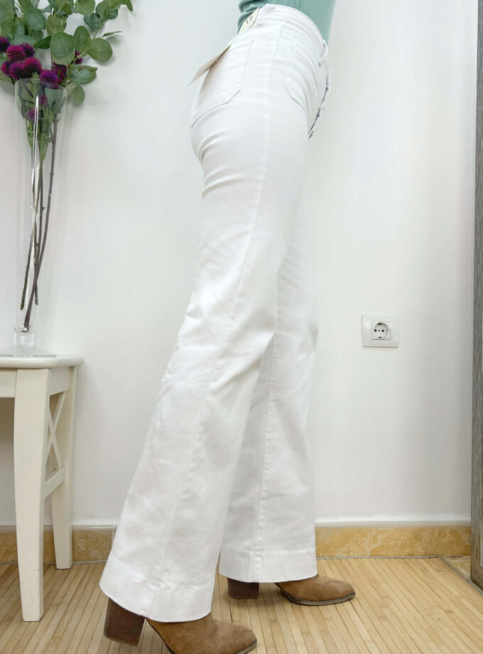 Jeans botones blanco