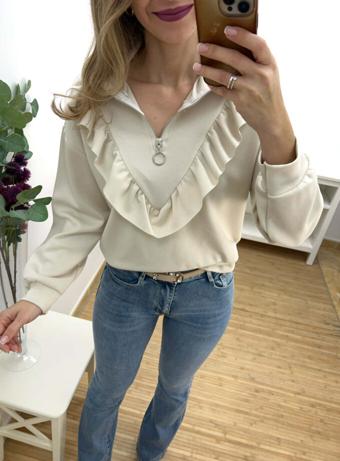 Sudadera volantillo + colores