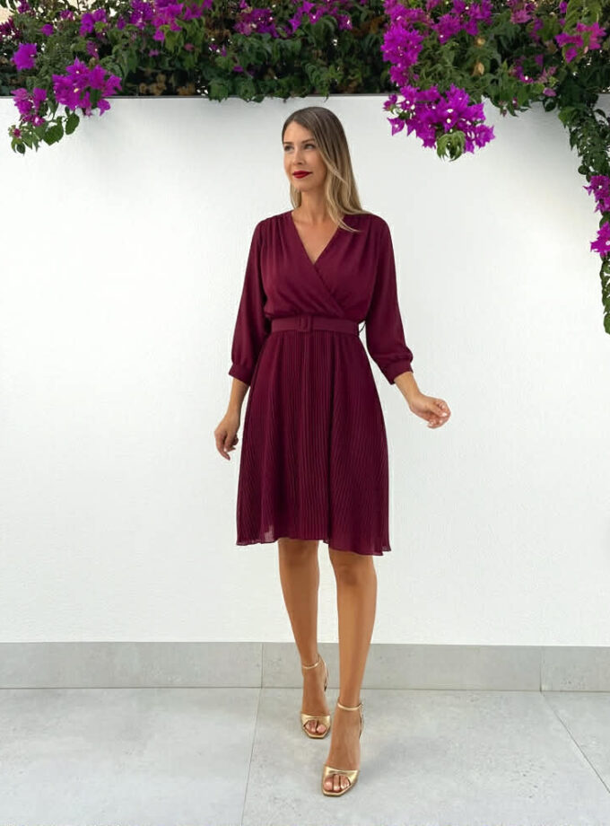 Vestido Amaranto burdeos