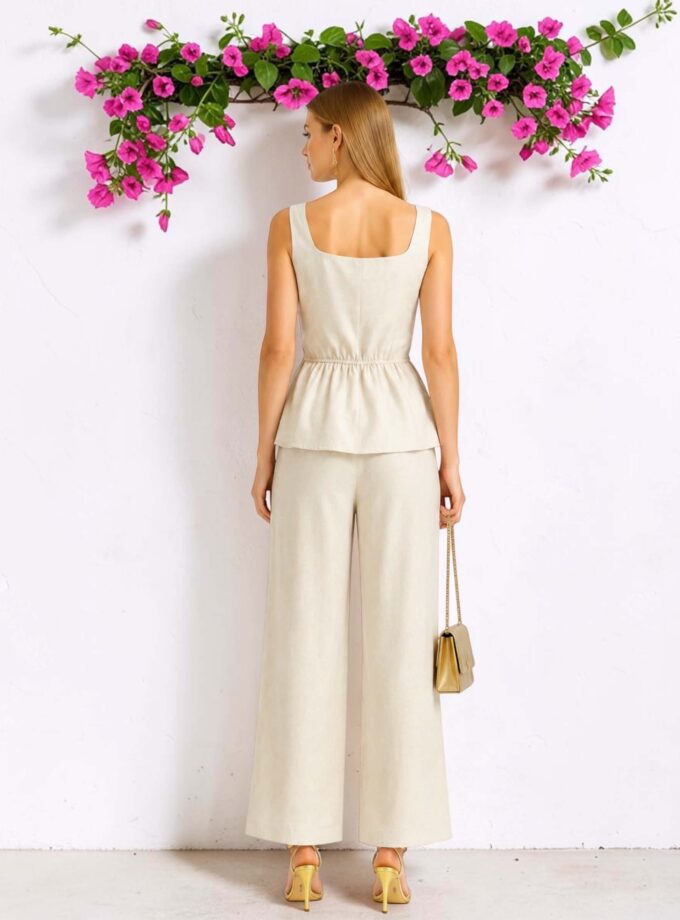 Conjunto lino beige