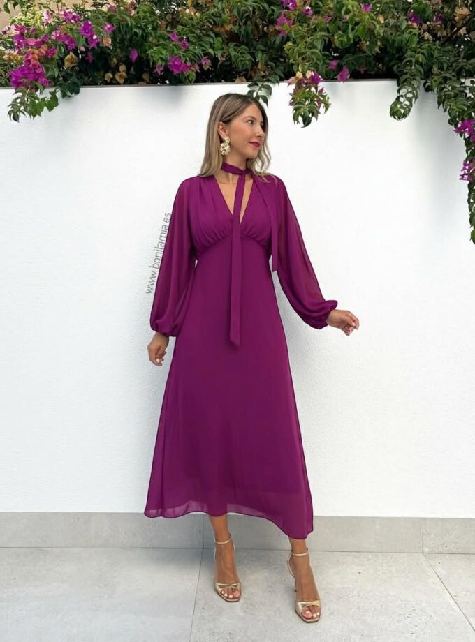 Vestido Diana buganvilla