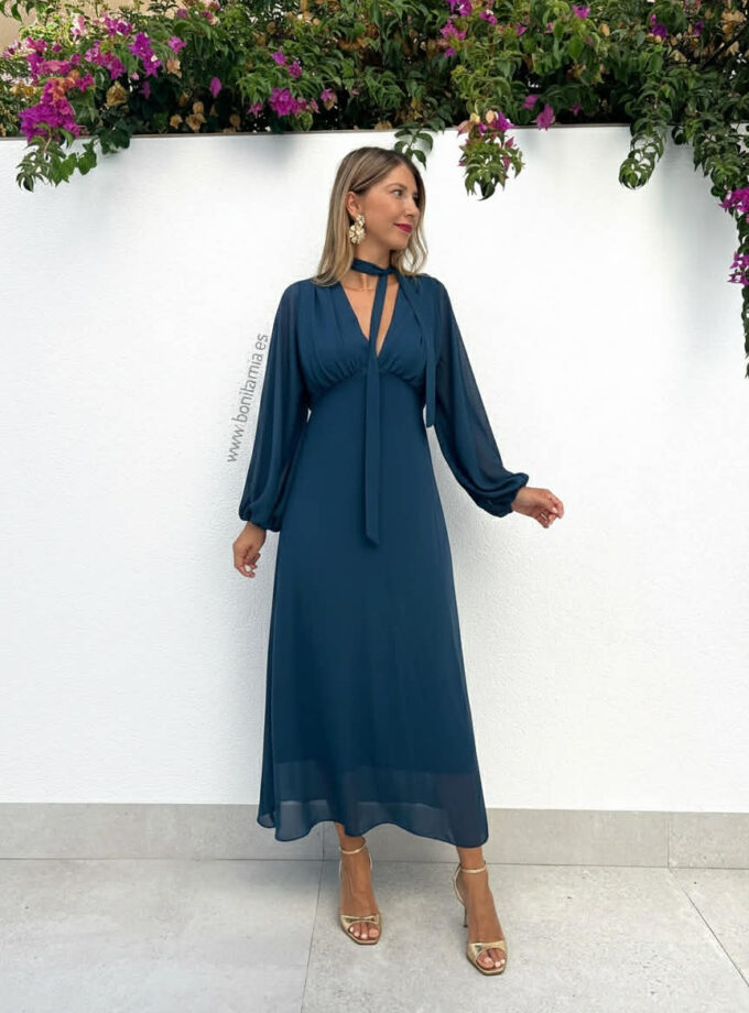 Vestido Diana petróleo