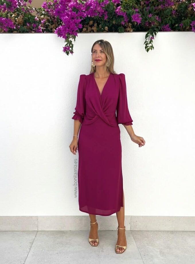 Vestido Nataly buganvilla