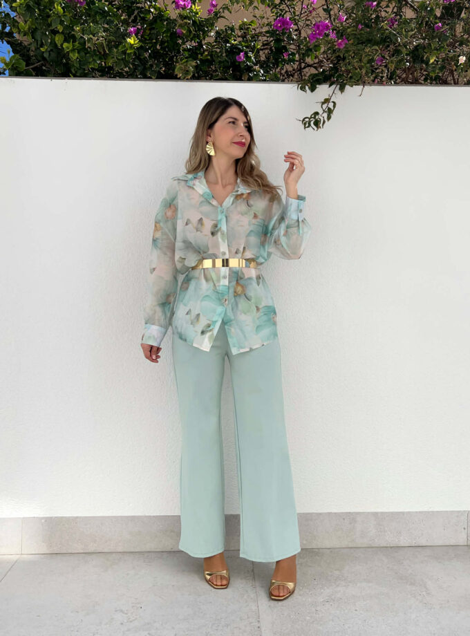 Pantalón punto menta