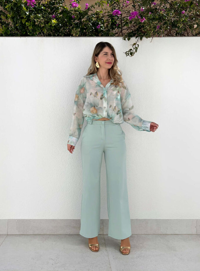 Pantalón punto menta