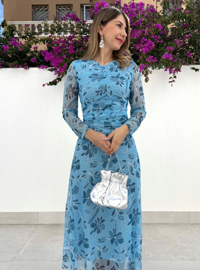 Vestido Floral celeste
