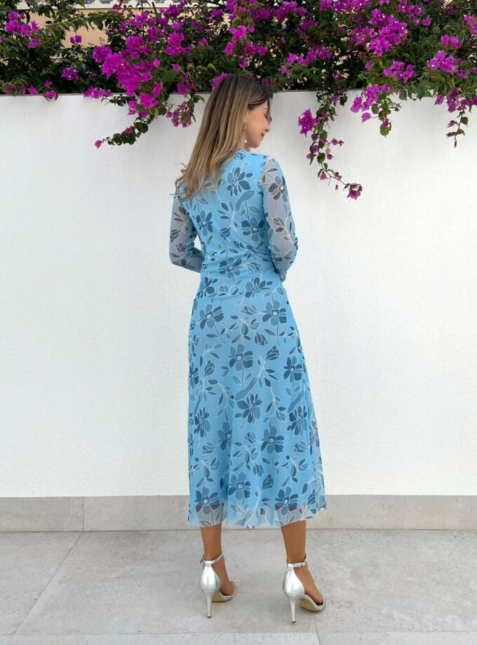 Vestido Floral celeste