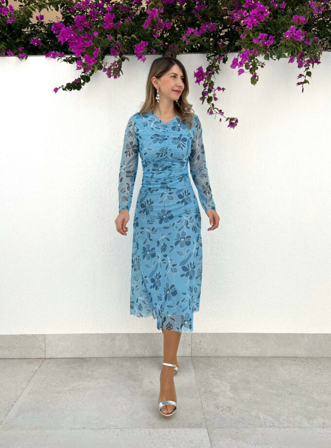 Vestido Floral celeste