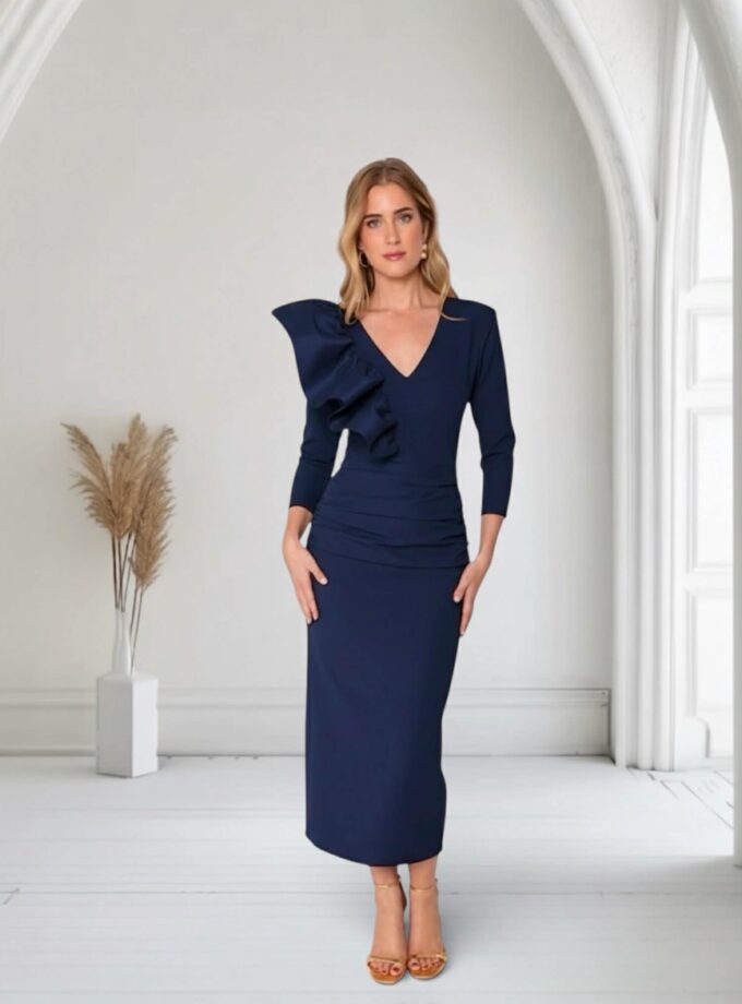 Vestido volante marino