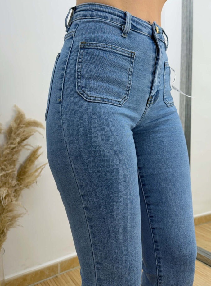 Jeans bolsillos azul