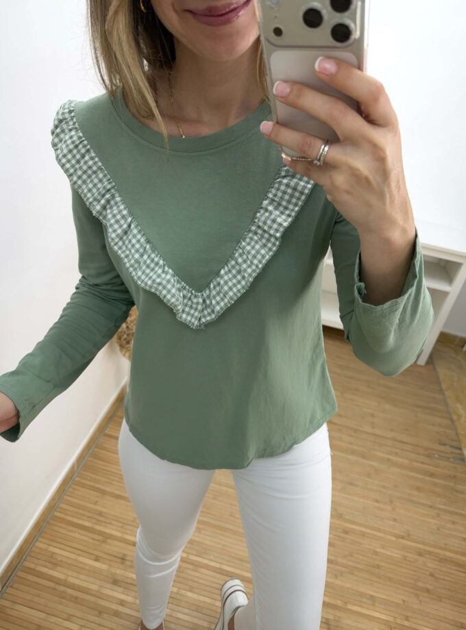 Camiseta Vichy verde