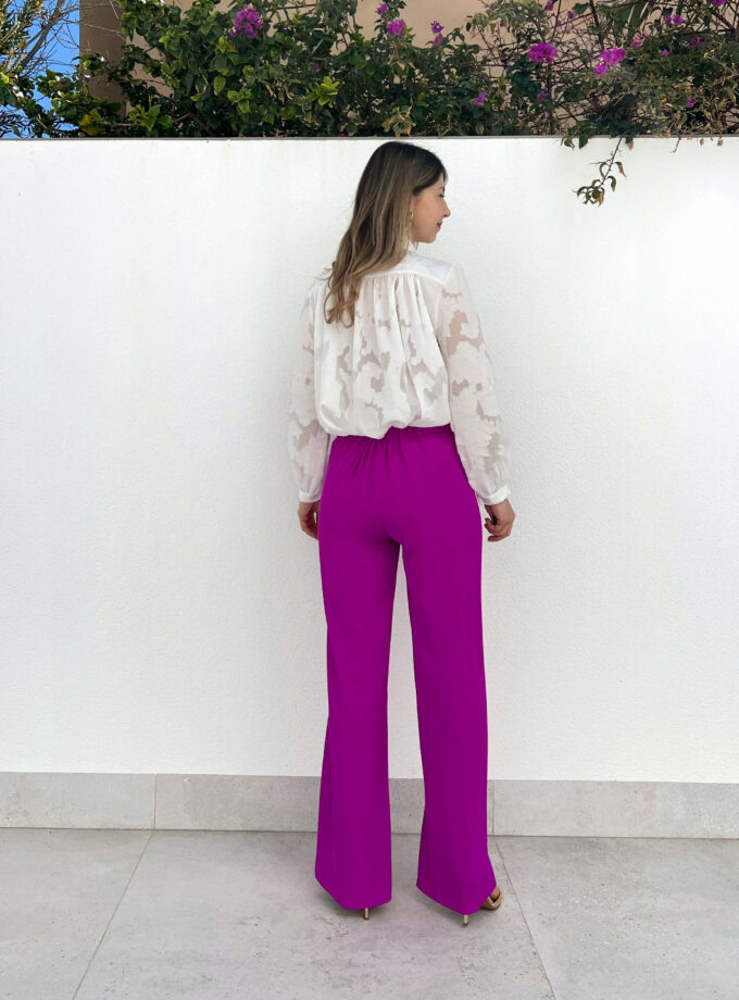 Pantalón fluido buganvilla