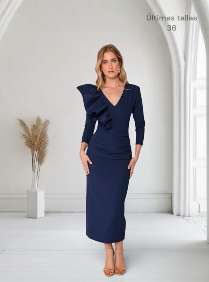 Vestido volante marino