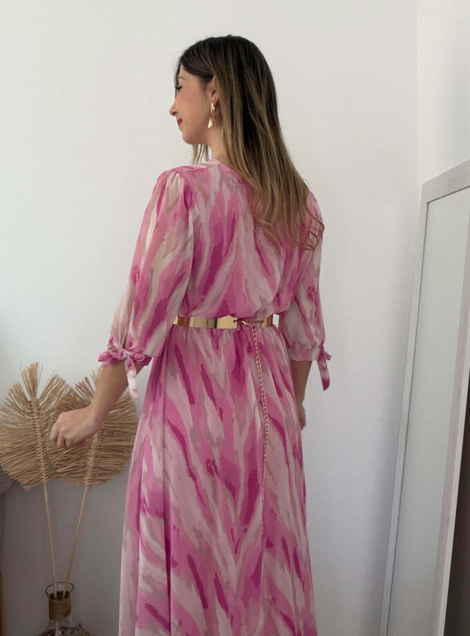 Vestido print rosa