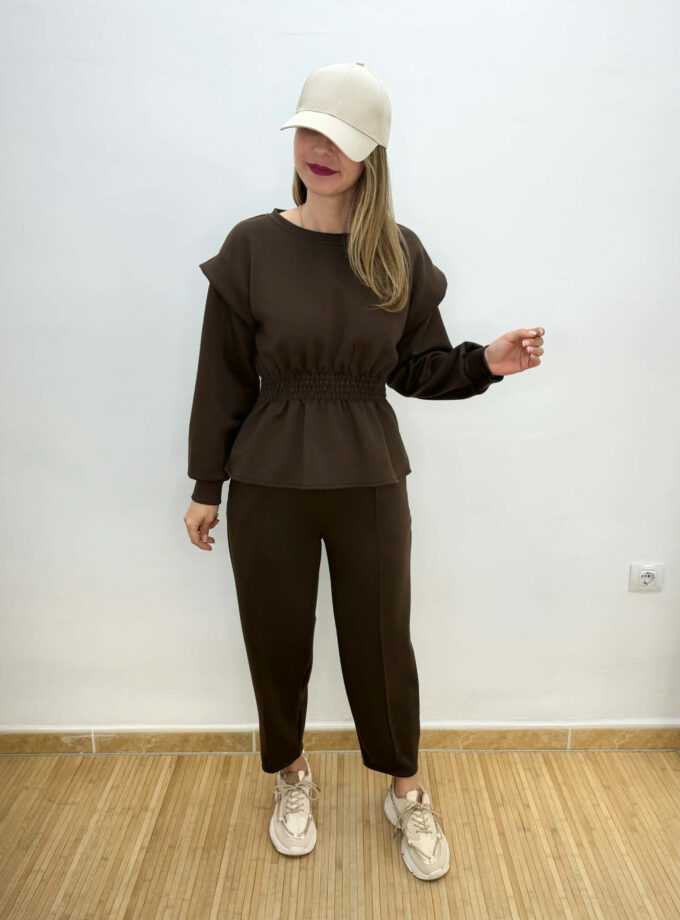 Chándal peplum chocolate