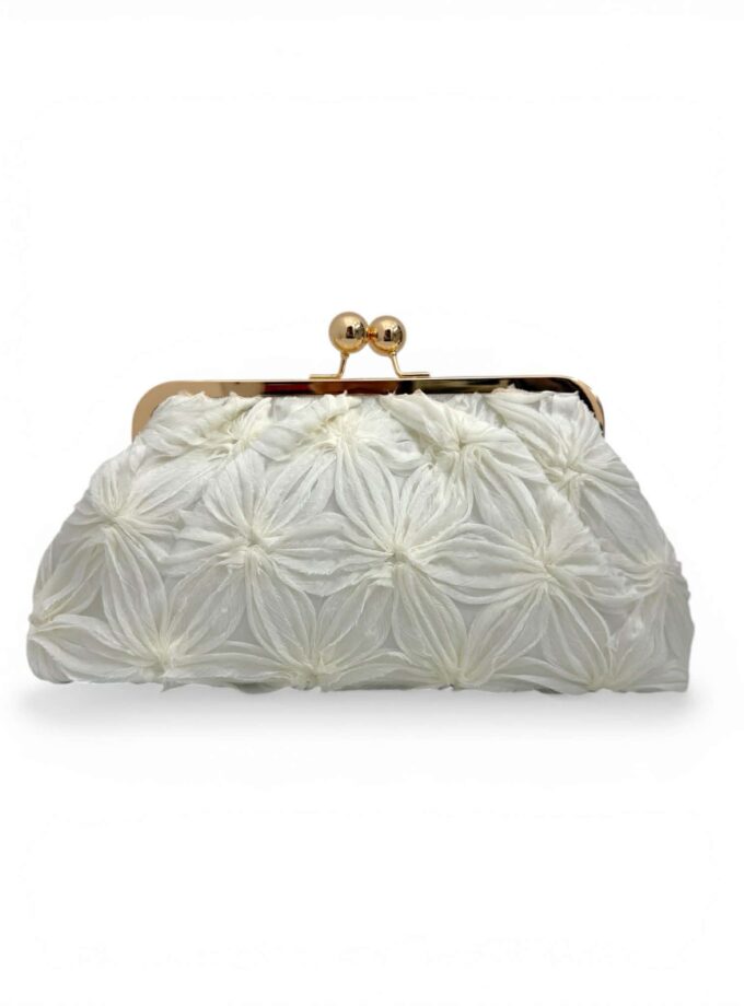 Bolso flores organza