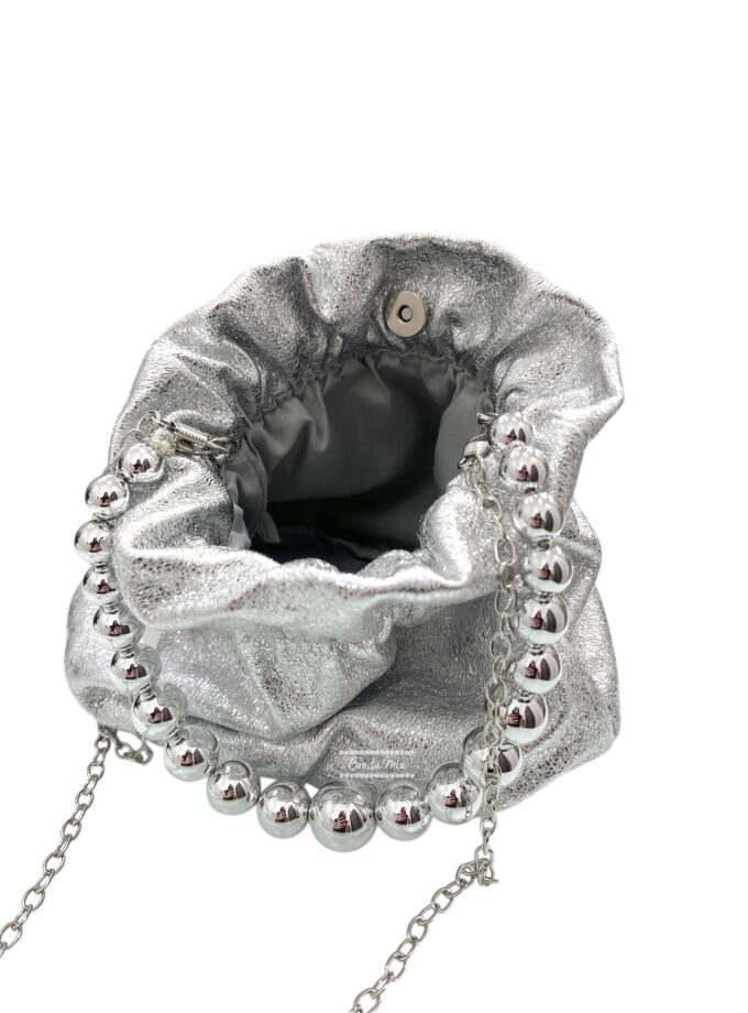 Bombonera brillo plata