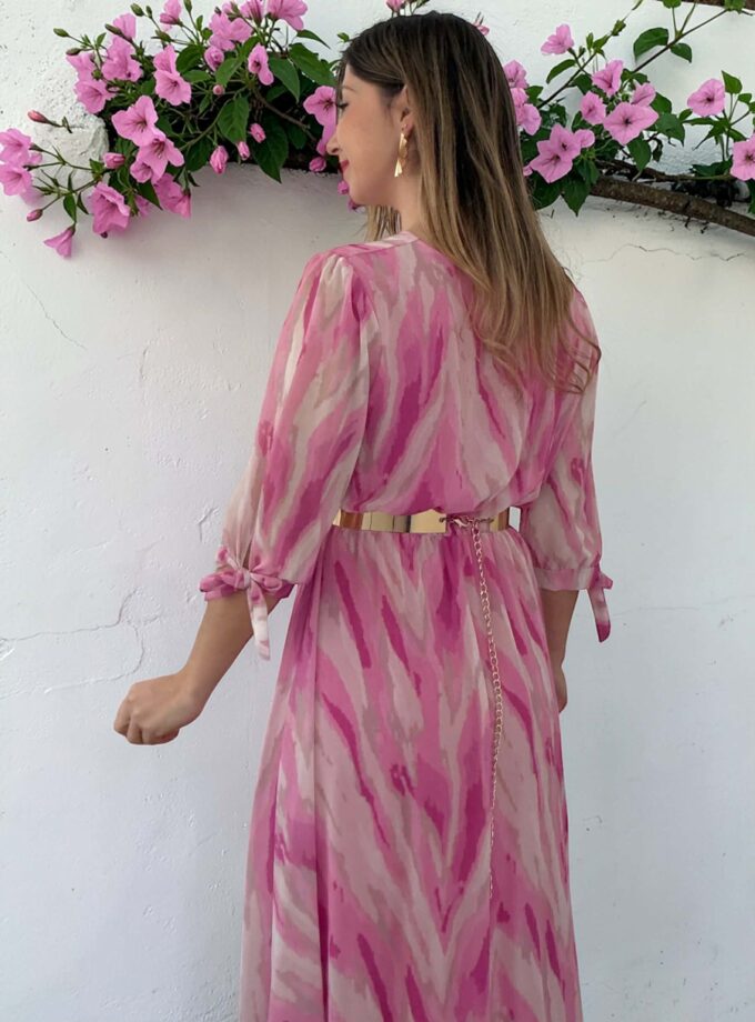 Vestido print rosa