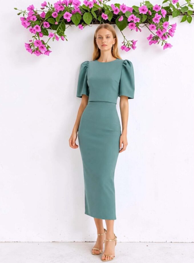 Conjunto Lía verde empolvado