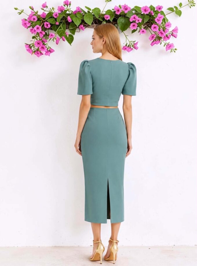 Conjunto Lía verde empolvado