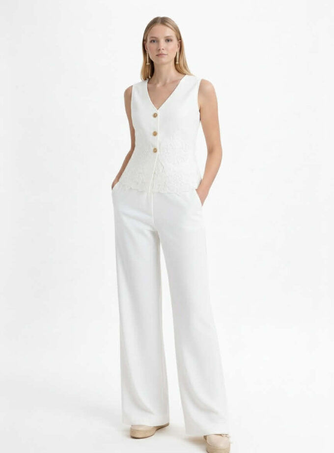 Conjunto Guipur blanco