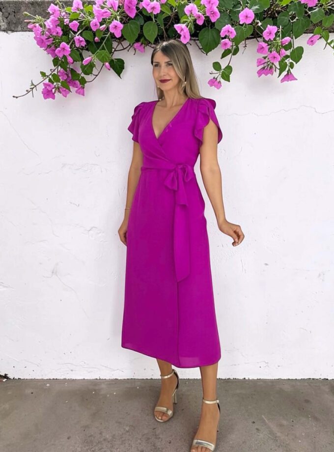 Vestido Lucía buganvilla