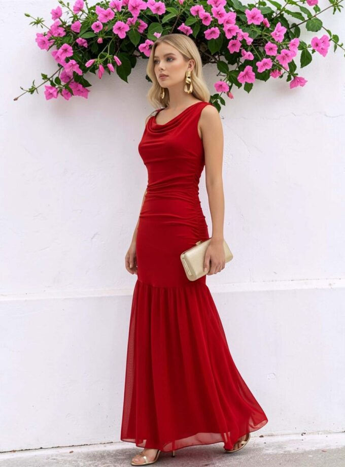 Vestido clavel rojo