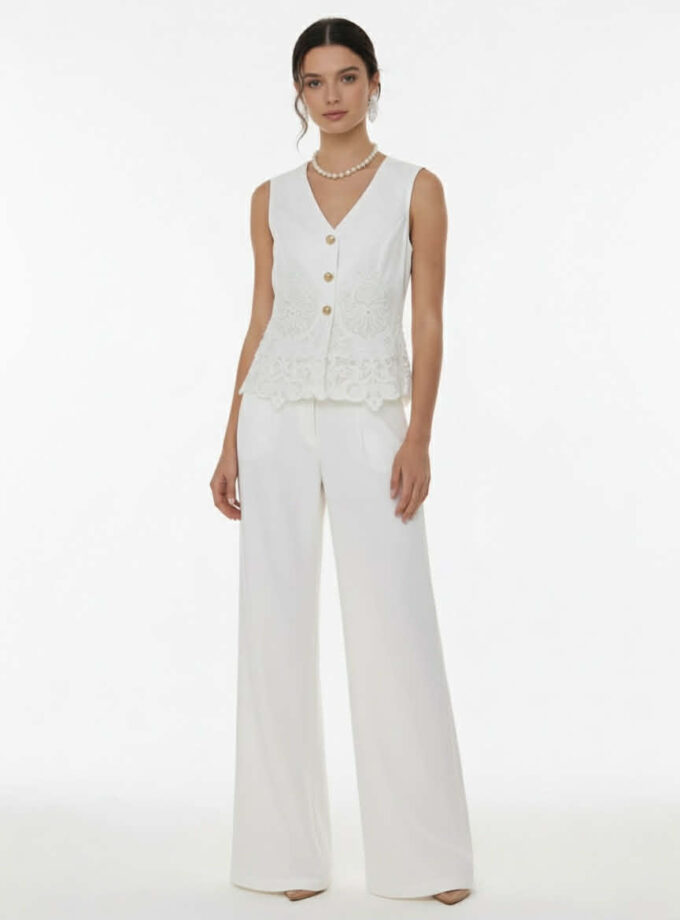 Conjunto Guipur blanco