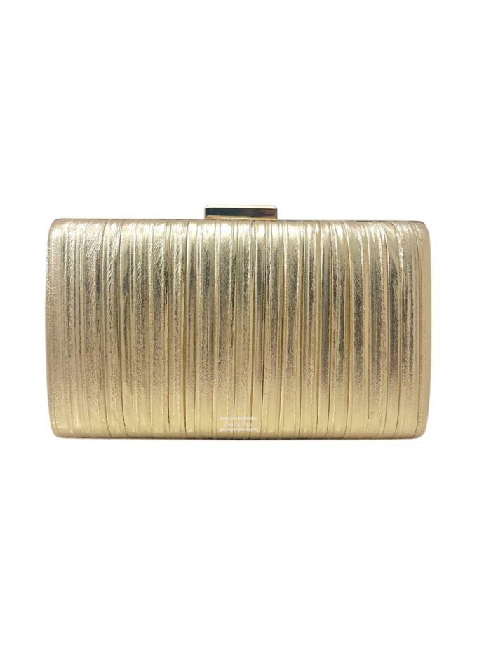 Clutch pliegues dorado