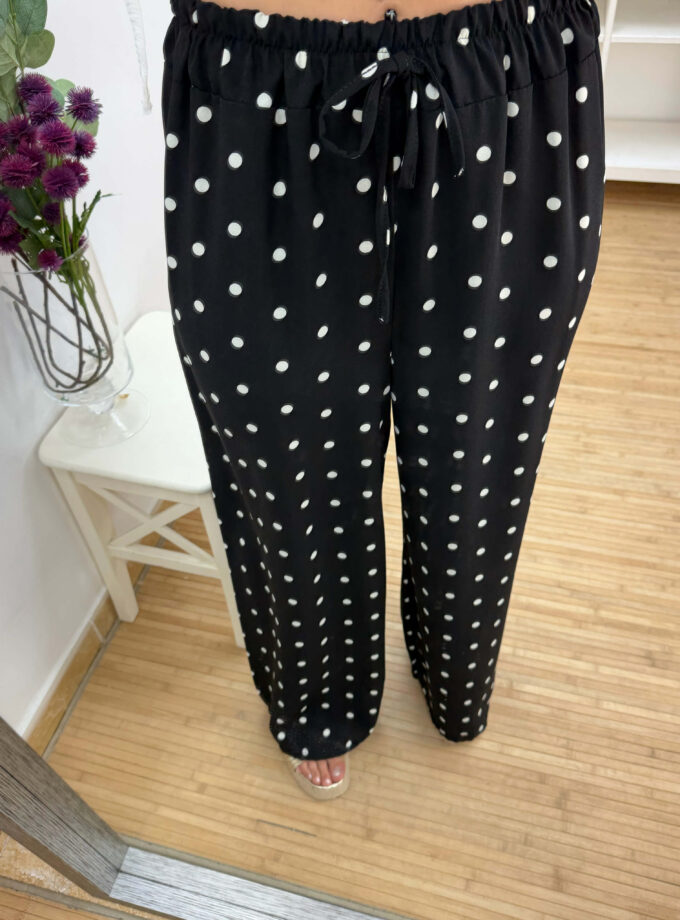 Pantalón lunares negro