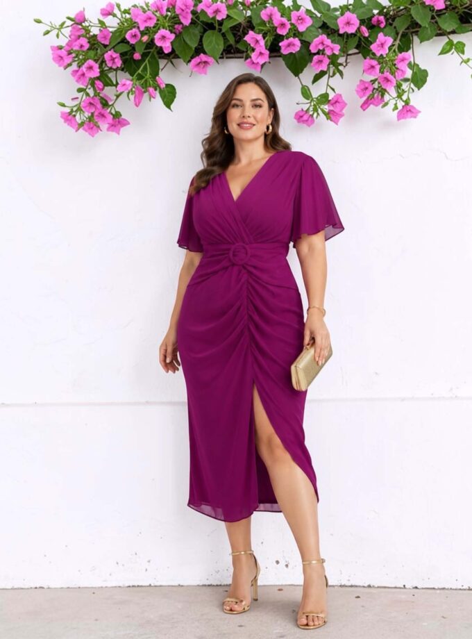 Vestido Ágata buganvilla