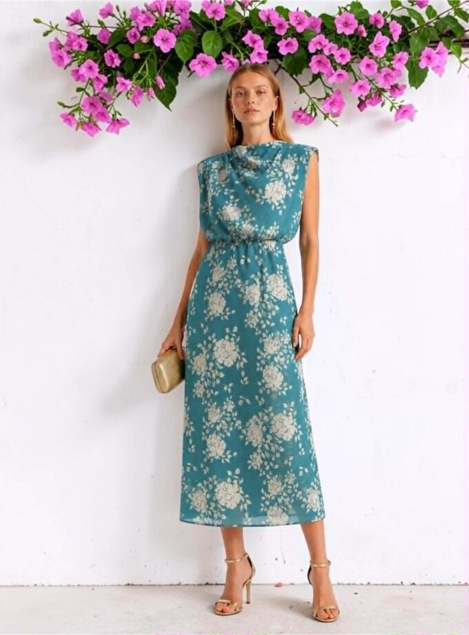 Vestido Hibisco agua