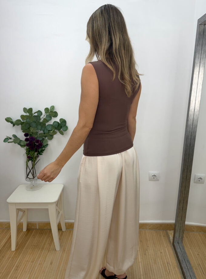 Top licra marrón