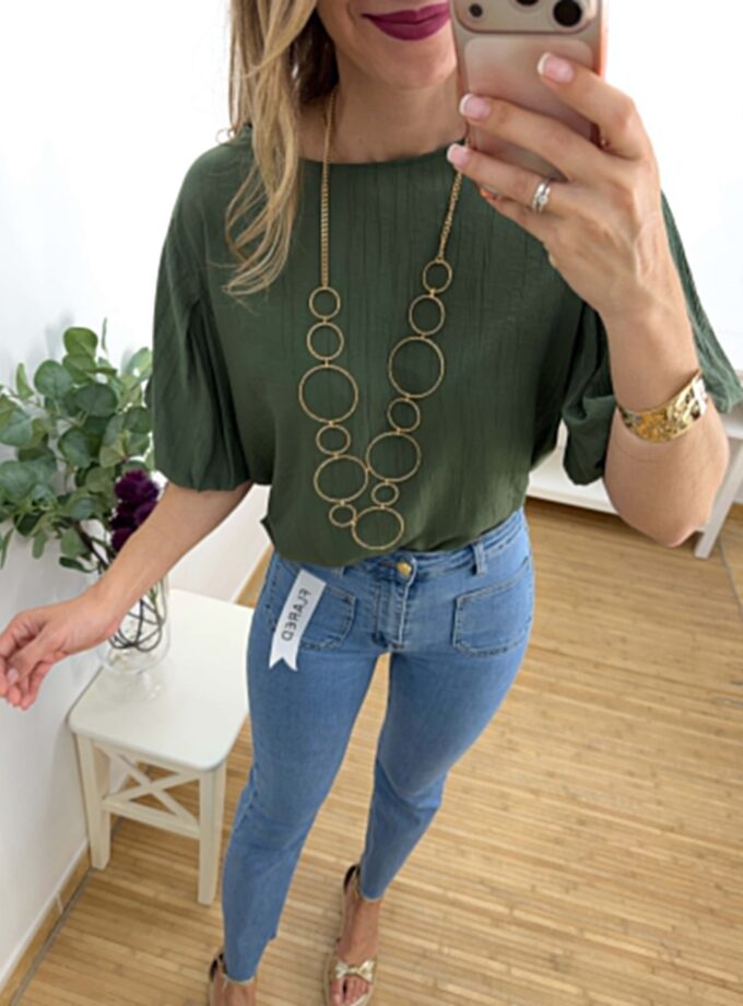 Blusa farol verde