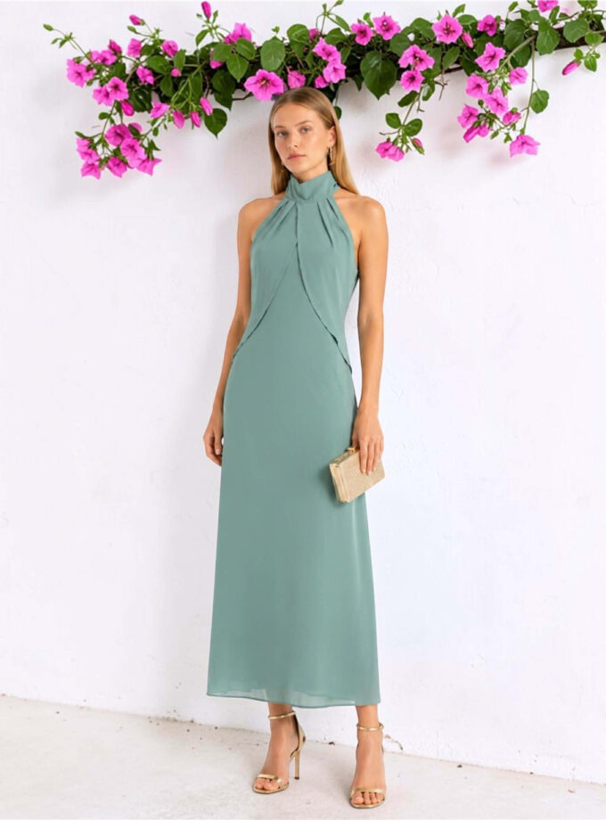 Vestido Halter menta