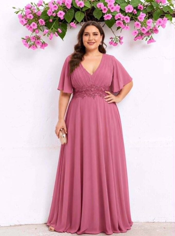 Vestido Almudena rosa