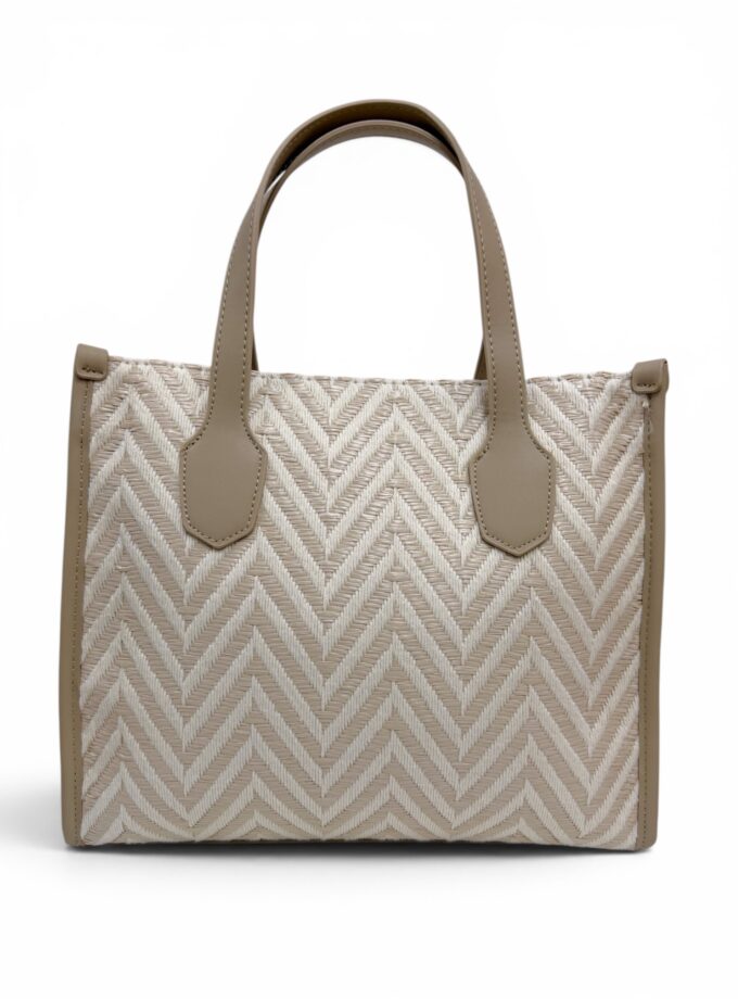 Bolso zigzag beige