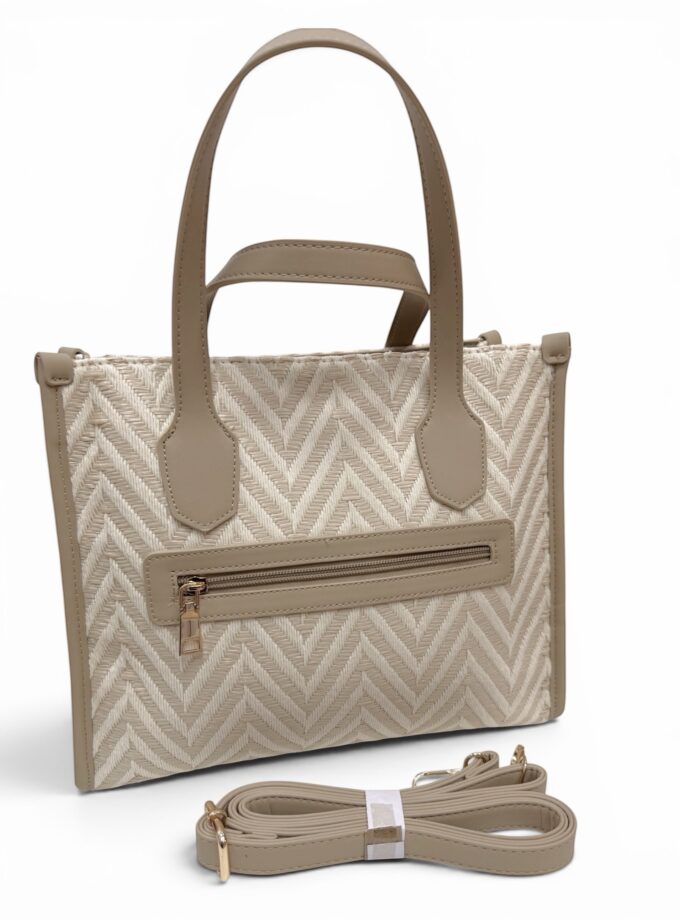 Bolso zigzag beige