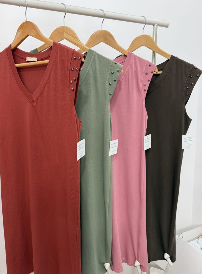 Vestido tachas +colores