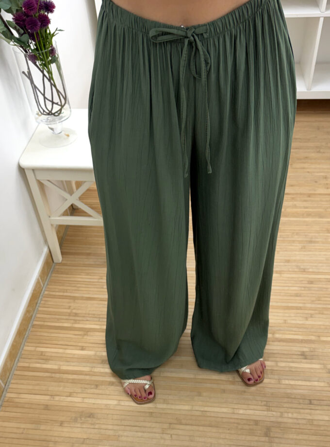 Pantalón bambula verde