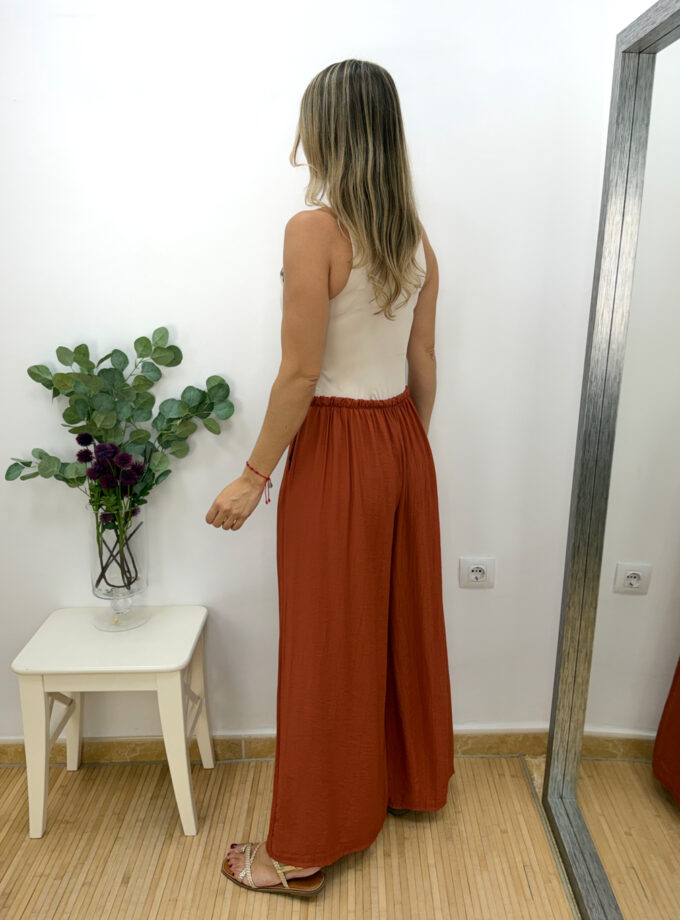 Pantalón bambula teja