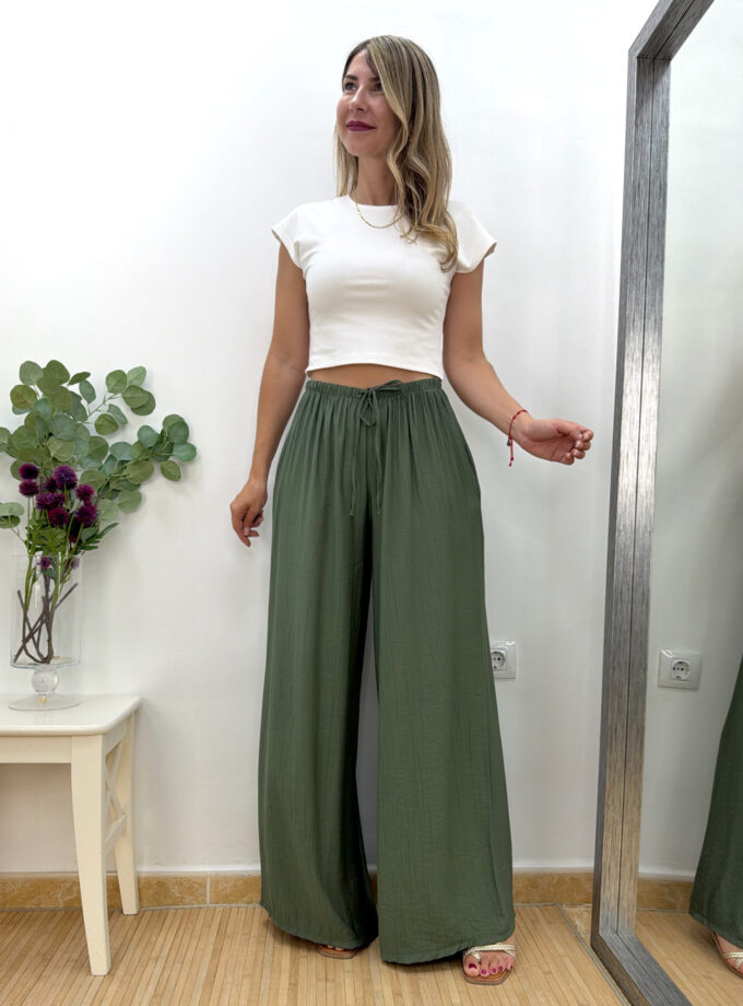 Pantalón bambula verde