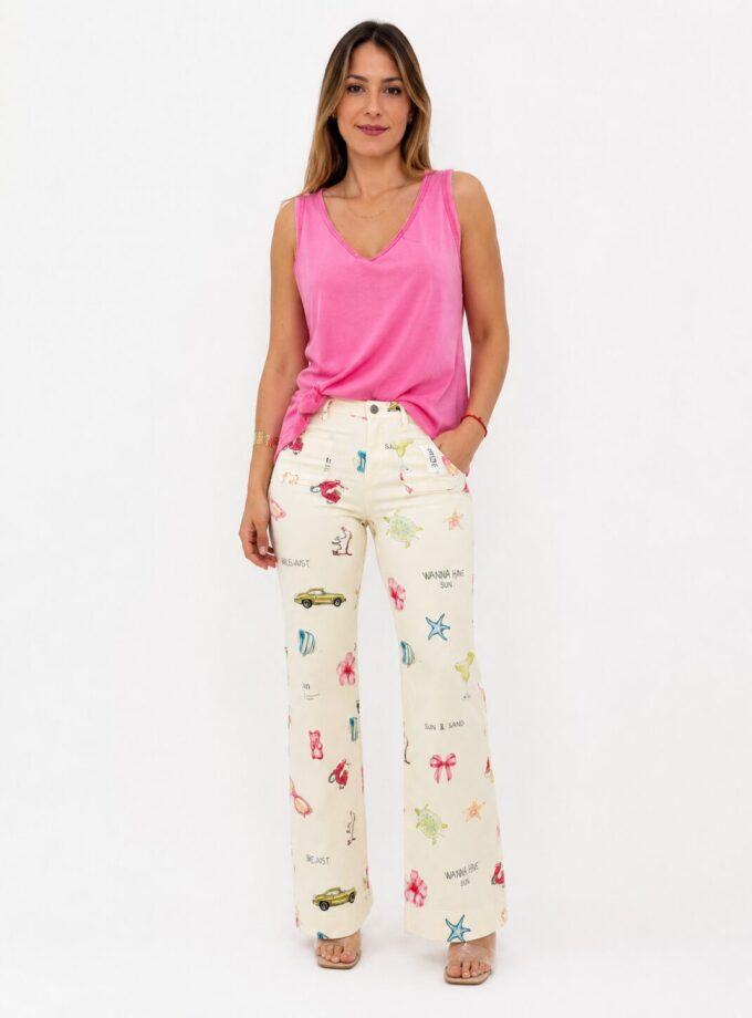 Camiseta tirantes fucsia