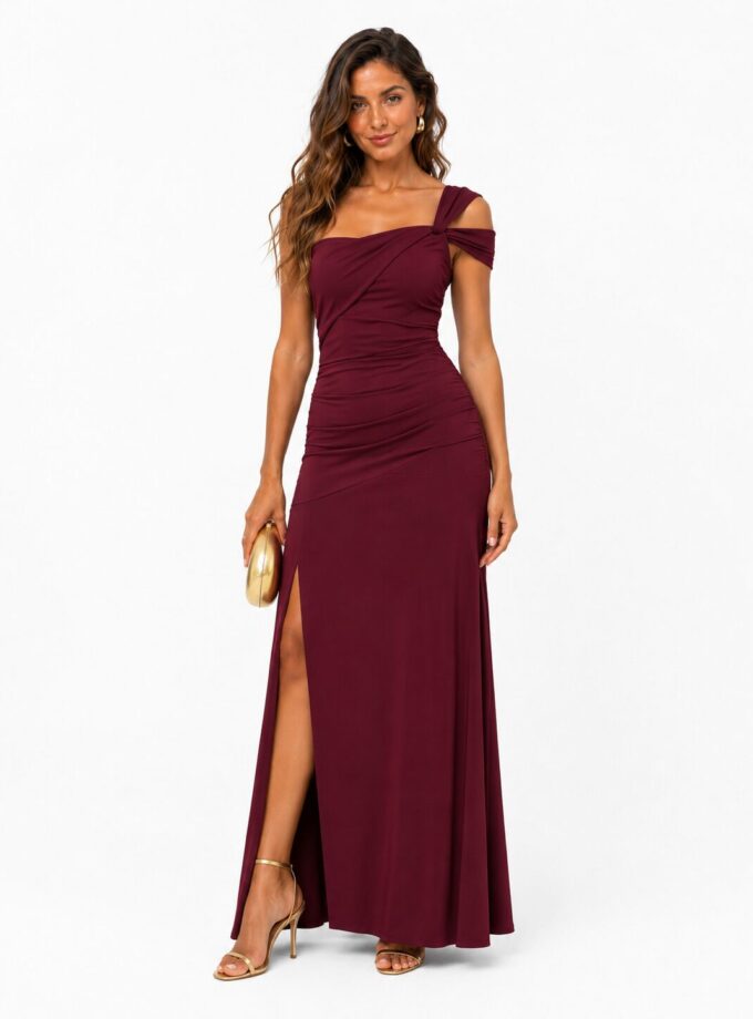 Vestido Elma burdeos