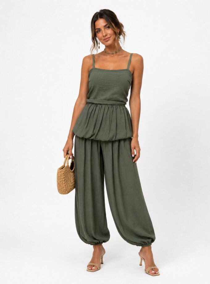 Conjunto bombacho verde